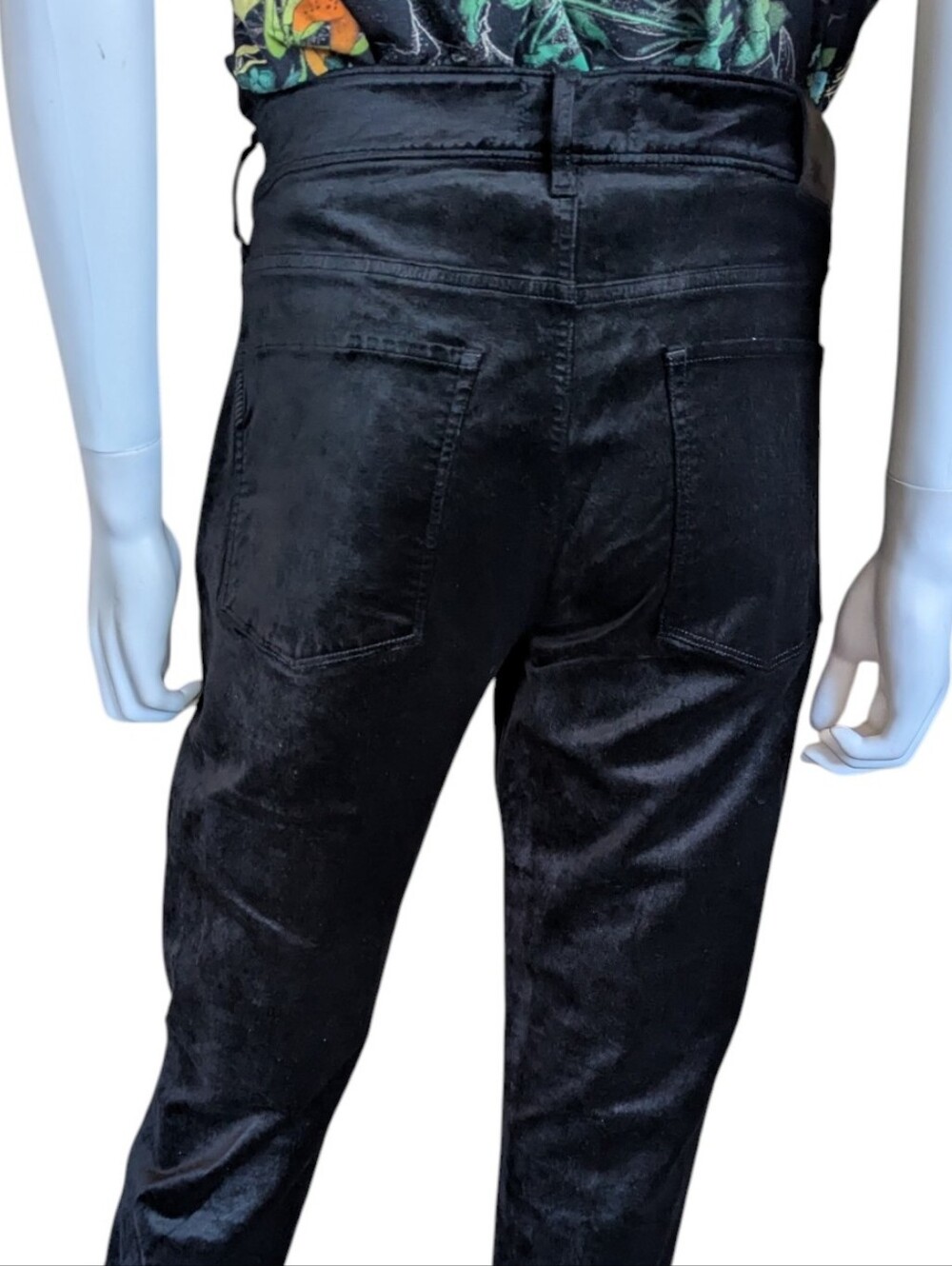 PAIGE black velvet skinny jeans, which typically combine the premium structure - Picture 7 of 11